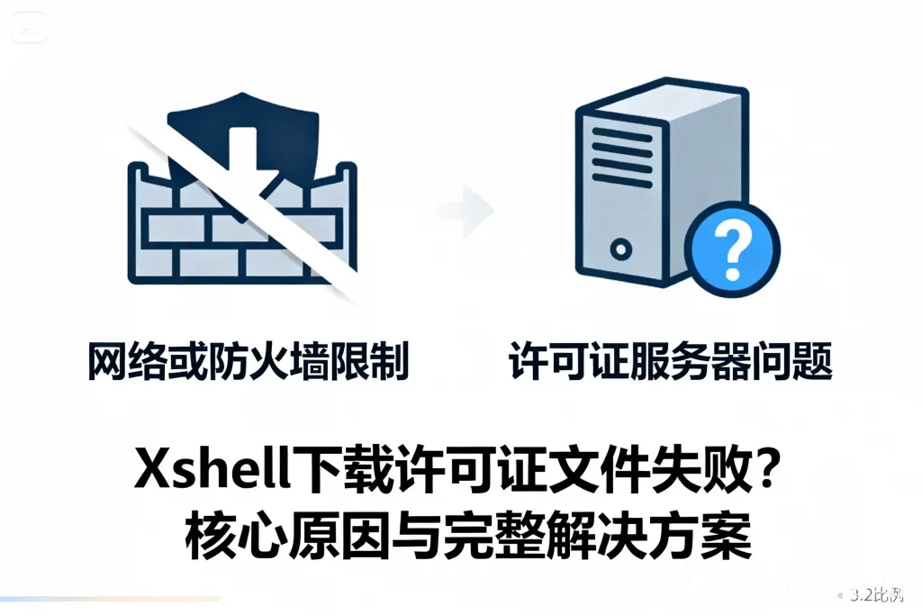 Xshell下载许可证文件失败？核心原因与完整解决方案